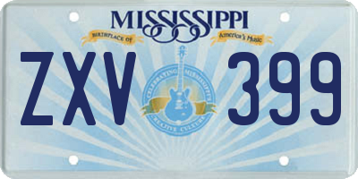 MS license plate ZXV399