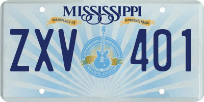 MS license plate ZXV401