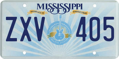 MS license plate ZXV405