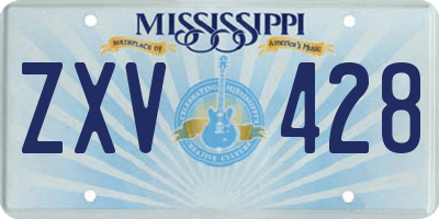 MS license plate ZXV428