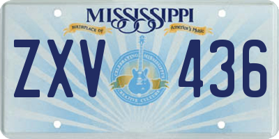 MS license plate ZXV436