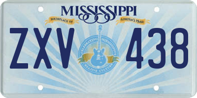 MS license plate ZXV438