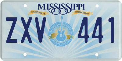MS license plate ZXV441