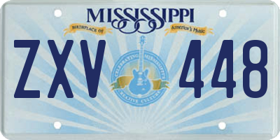 MS license plate ZXV448
