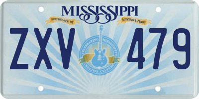 MS license plate ZXV479