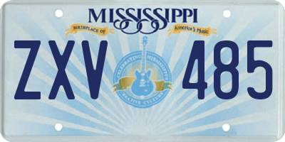 MS license plate ZXV485