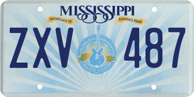 MS license plate ZXV487