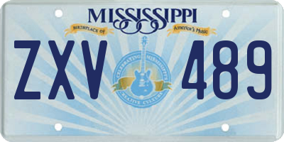 MS license plate ZXV489