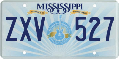 MS license plate ZXV527