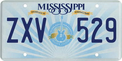 MS license plate ZXV529