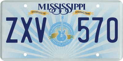 MS license plate ZXV570