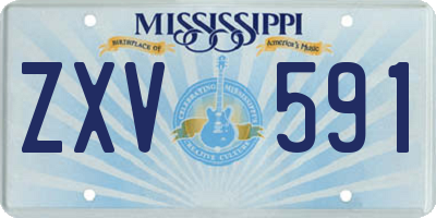 MS license plate ZXV591