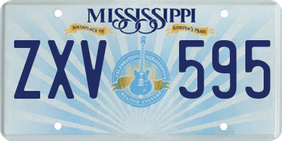 MS license plate ZXV595