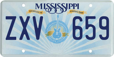MS license plate ZXV659