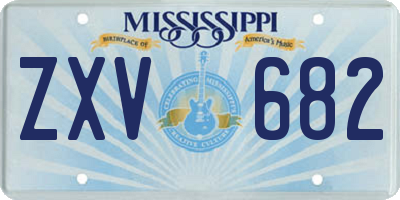 MS license plate ZXV682