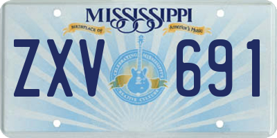 MS license plate ZXV691