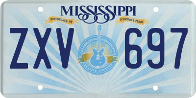 MS license plate ZXV697