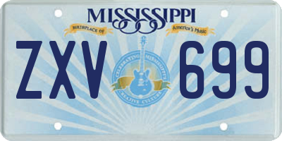 MS license plate ZXV699