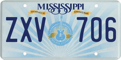 MS license plate ZXV706