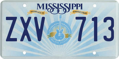 MS license plate ZXV713