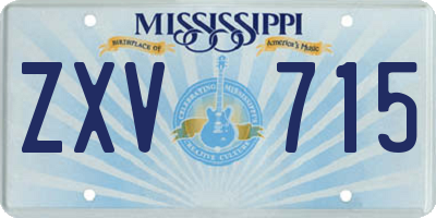 MS license plate ZXV715