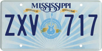 MS license plate ZXV717