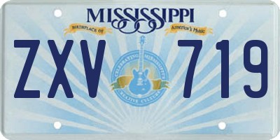 MS license plate ZXV719