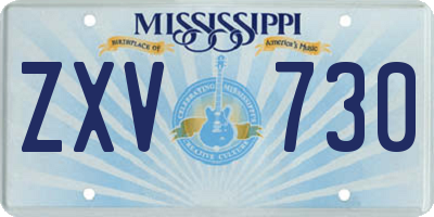 MS license plate ZXV730