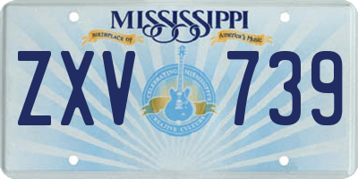 MS license plate ZXV739