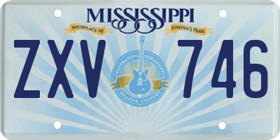 MS license plate ZXV746