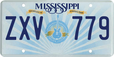 MS license plate ZXV779