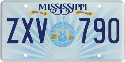 MS license plate ZXV790