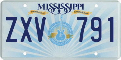 MS license plate ZXV791