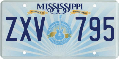 MS license plate ZXV795