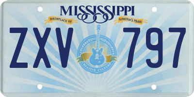 MS license plate ZXV797