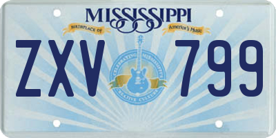 MS license plate ZXV799