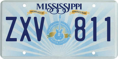 MS license plate ZXV811