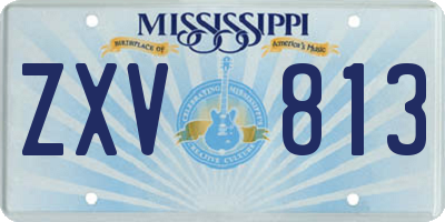 MS license plate ZXV813