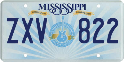 MS license plate ZXV822