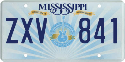 MS license plate ZXV841