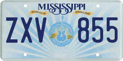 MS license plate ZXV855