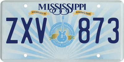 MS license plate ZXV873