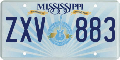 MS license plate ZXV883