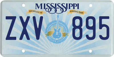 MS license plate ZXV895