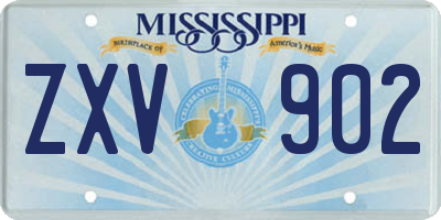 MS license plate ZXV902