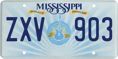 MS license plate ZXV903