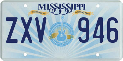 MS license plate ZXV946