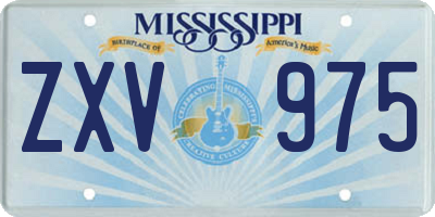 MS license plate ZXV975