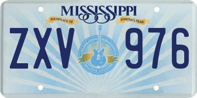 MS license plate ZXV976