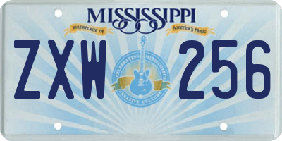 MS license plate ZXW256